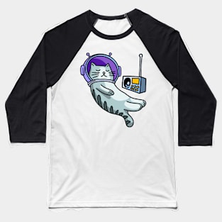 Cat Space Baseball T-Shirt